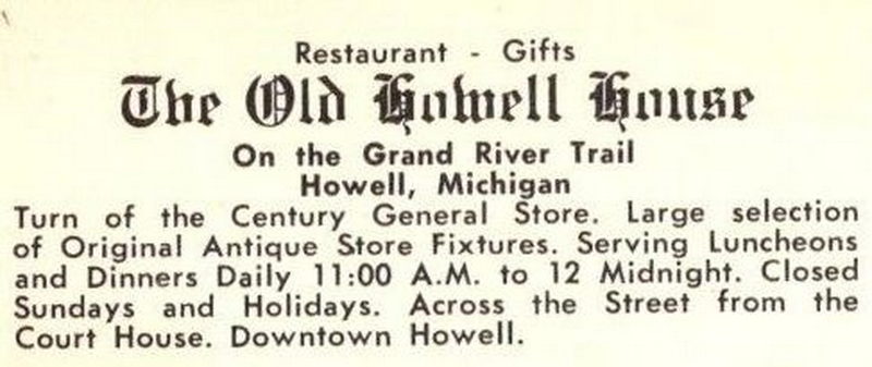 Old Howell House Restaurant - Vintage Postcard (newer photo)